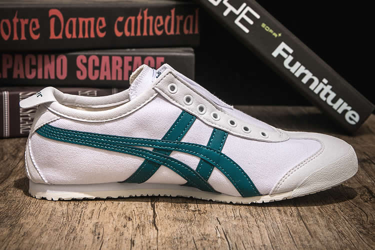 (White/ Blackish Green) Onitsuka Tiger SLIP ON Shoes