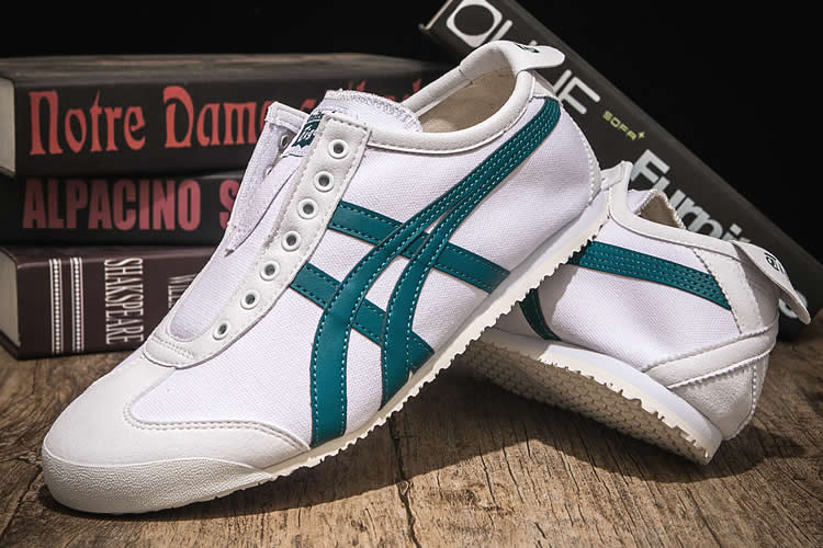 (White/ Green) Onitsuka Tiger Mexico 66 SLIP ON Shoes