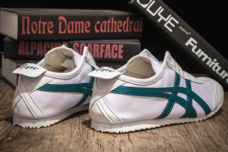 (White/ Blackish Green) Onitsuka Tiger SLIP ON Shoes