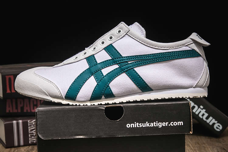 (White/ Blackish Green) Onitsuka Tiger SLIP ON Shoes
