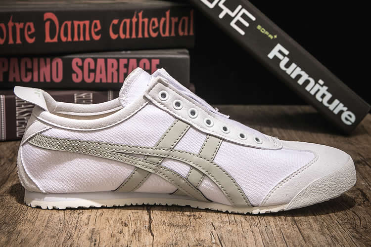 onitsuka white slip on