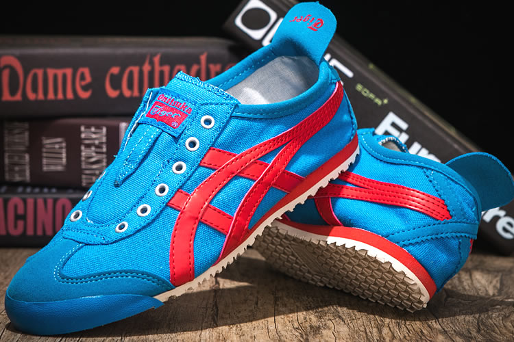 (Blue/ Red) Onitsuka Tiger SLIP ON Women Shoes