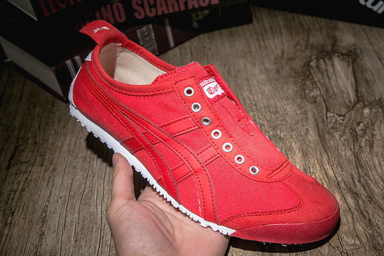 (Red/ Red) Onitsuka Tiger Mexico 66 Slip On Shoes