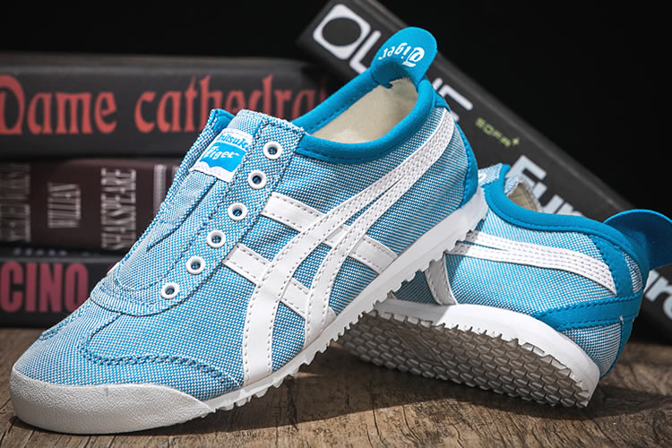 (Light Blue/ White) Onitsuka Tiger Slip On Women Shoes