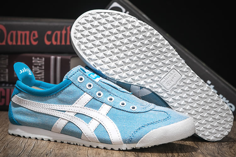 (Light Blue/ White) Onitsuka Tiger Slip On Women Shoes