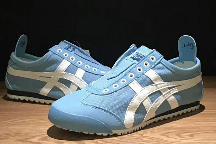 (Faint Blue/ White) Onitsuka Tiger Slip On Shoes