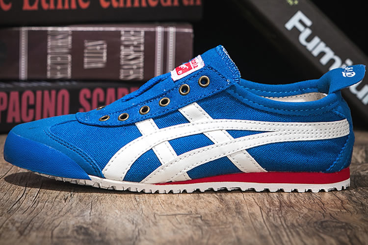 (Blue/ White/ Red) Onitsuka Tiger SLIP ON Shoes - Click Image to Close