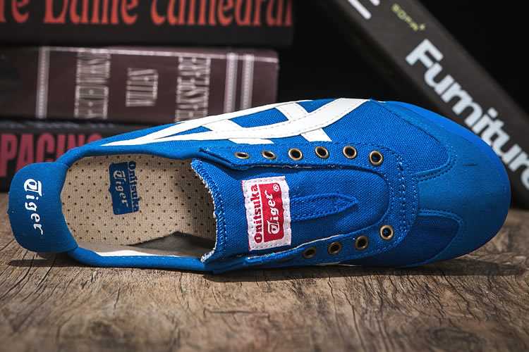 (Blue/ White/ Red) Onitsuka Tiger SLIP ON Shoes - Click Image to Close