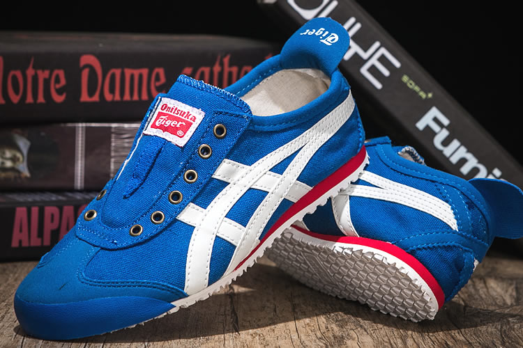 (Blue/ White/ Red) Onitsuka Tiger SLIP ON Shoes - Click Image to Close