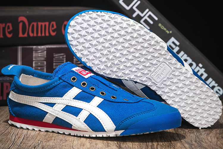 (Blue/ White/ Red) Onitsuka Tiger SLIP ON Shoes - Click Image to Close