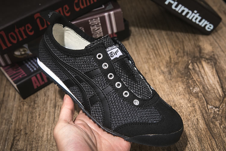 (Black/ Black) Onitsuka Tiger Mexico 66 SLIP ON - Click Image to Close