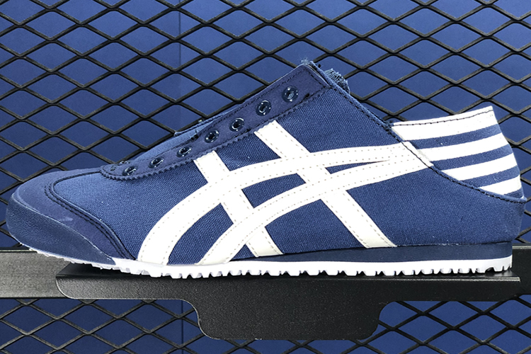 Midnight Blue White Mexico 66 Slip On Shoes 11a339 401 Onitsuka Tiger