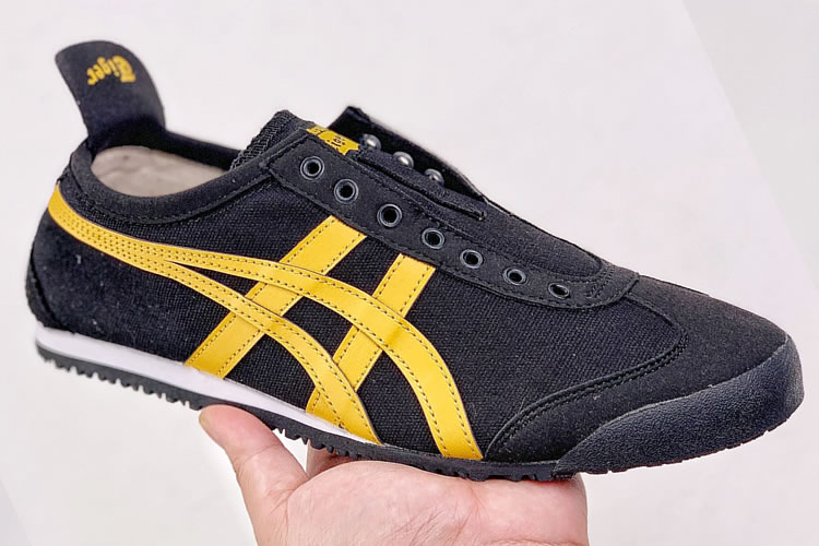 (Black/ Yellow) Onitsuka Tiger Slip On Shoes