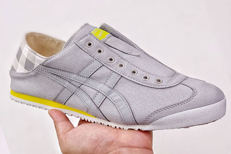 (Grey/ Grids) Onitsuka Tiger Slip On Shoes