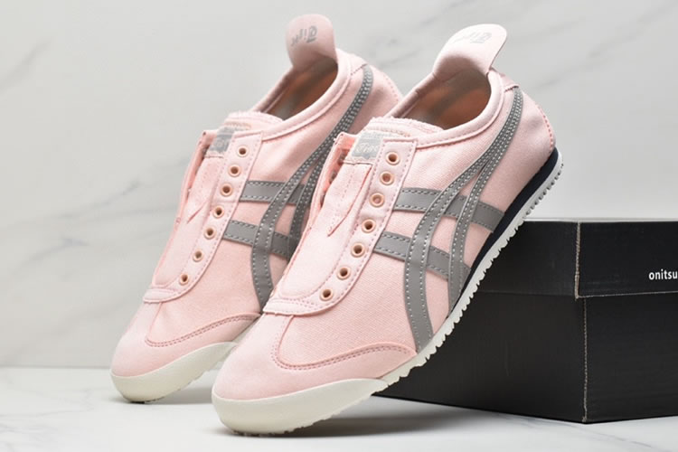 (LT Pink/ Grey) Onitsuka Tiger Slip On Shoes