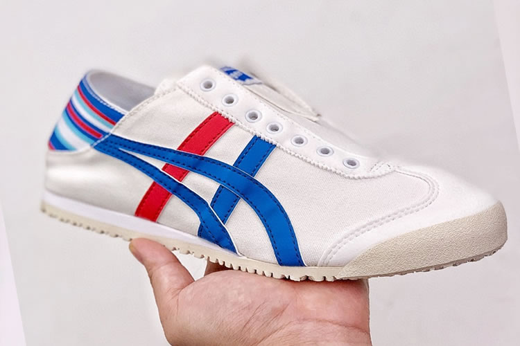 (White/ Blue/ Red) Onitsuka Tiger Slip On Shoes