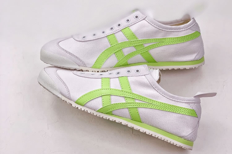 Onitsuka Tiger Mexico 66 SLIP ON (White/ LT Green) Shoes