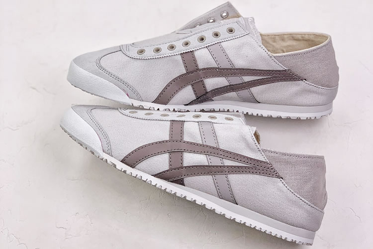 (White/ LT Grey) Onitsuka Tiger Slip On Shoes