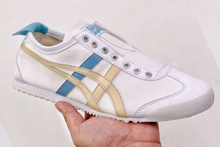 (White/ Pink/ Blue) Onitsuka Tiger Slip On Shoes