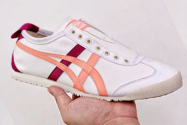 (White/ Pink/ Claret) Onitsuka Tiger Slip On Shoes