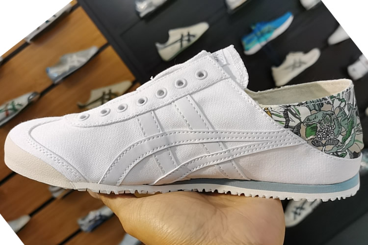 (White/ Printing) Onitsuka Tiger Mexico 66 Slip On Shoes