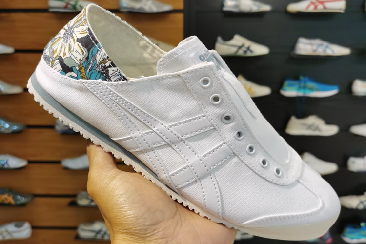 (White/ Printing) Onitsuka Tiger Mexico 66 Slip On Shoes