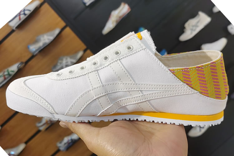 (White/ White/ Yellow) Onitsuka Tiger Slip On Shoes