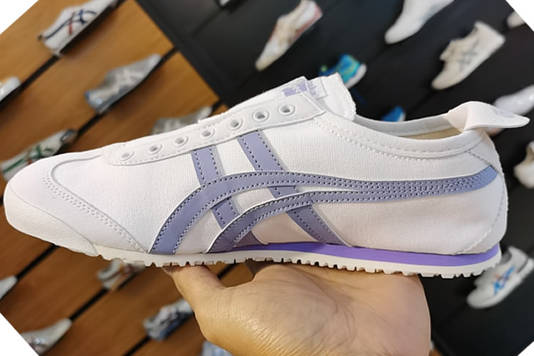 (White/ Purple) Mexico 66 Slip On Shoes