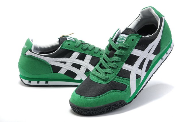 Green White Black Onitsuka Tiger Ultimate 81 Shoes - Click Image to Close