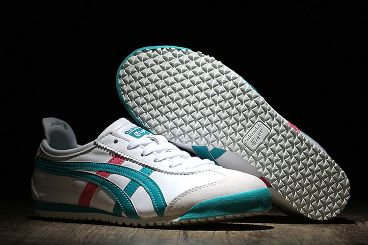 Onitsuka Tiger (White/ Green/ Peach) Mexico 66 Women Shoes - Click Image to Close