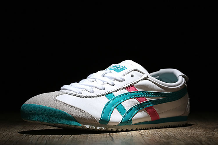 Onitsuka Tiger (White/ Green/ Peach) Mexico 66 Women Shoes