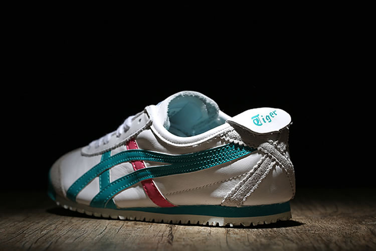 Onitsuka Tiger (White/ Green/ Peach) Mexico 66 Women Shoes - Click Image to Close