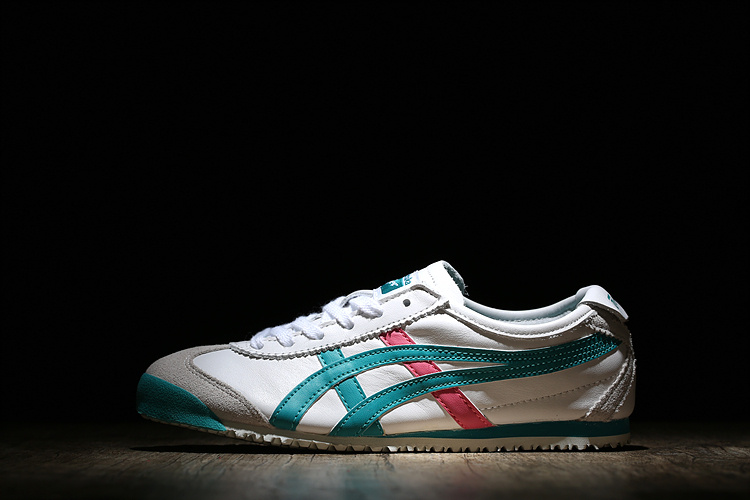 Onitsuka Tiger (White/ Green/ Peach) Mexico 66 Women Shoes - Click Image to Close