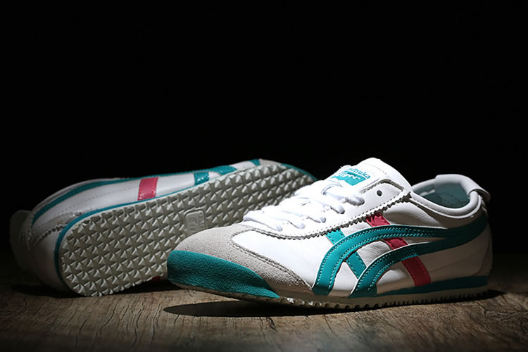 Onitsuka Tiger (White/ Green/ Peach) Mexico 66 Women Shoes - Click Image to Close