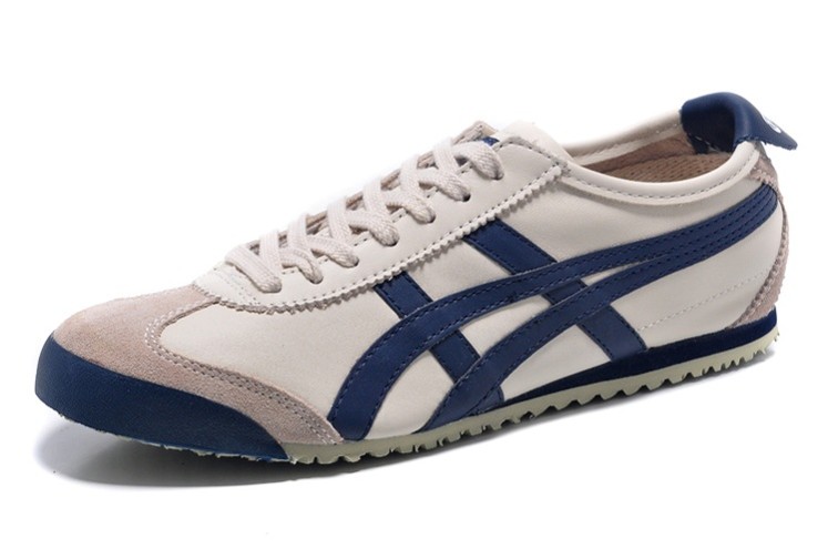 Womens Onitsuka Tiger Mexico 66 Beige/ DK Blue Shoes