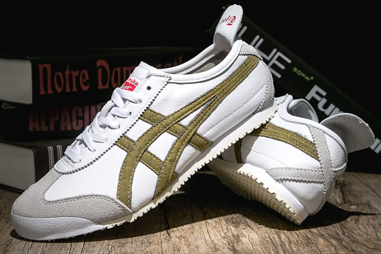 Womens Onitsuka Tiger Shoes (White/ Gold)
