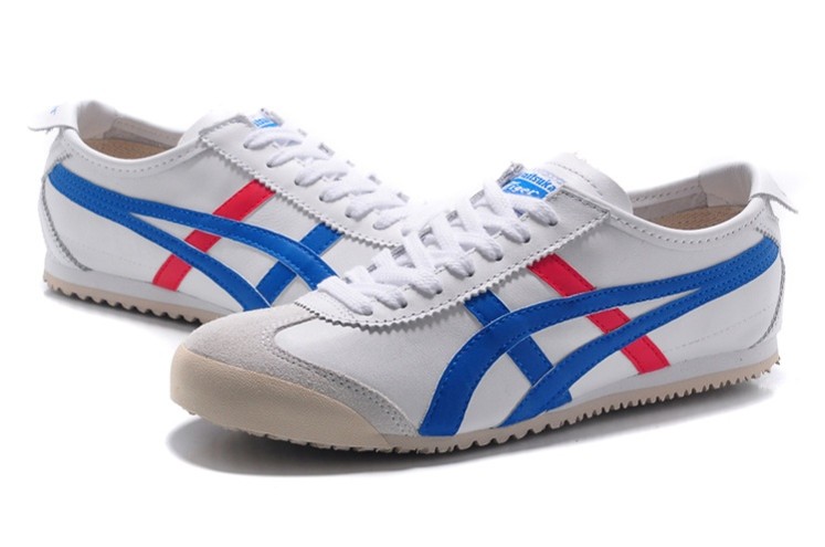 Womens Onitsuka Tiger Mexico 66 White/ Blue/ Red Shoes