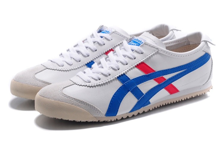 Womens Onitsuka Tiger Mexico 66 White/ Blue/ Red Shoes