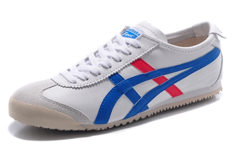 Womens Mexico 66 (White/ Blue/ Red) Shoes - Click Image to Close