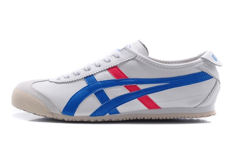 Womens Mexico 66 (White/ Blue/ Red) Shoes - Click Image to Close