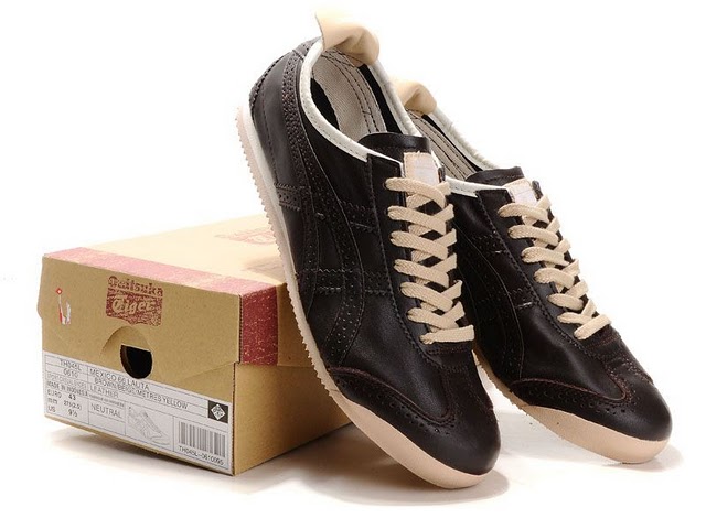 Womens Onitsuka Tiger Chocolate Beige Mexico 66 Shoes