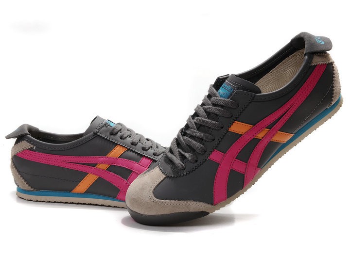 Womens Onitsuka Tiger Mexico 66 Grey/ Red/ Orange Shoes