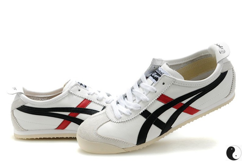 onitsuka tiger black white red